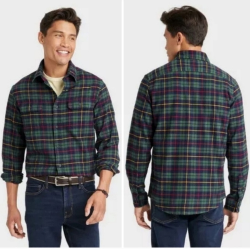 Goodfellow & Co Men’s Plaid Flannel Button Down Shirt